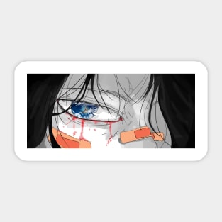 eyes that were crying emptiness Sticker